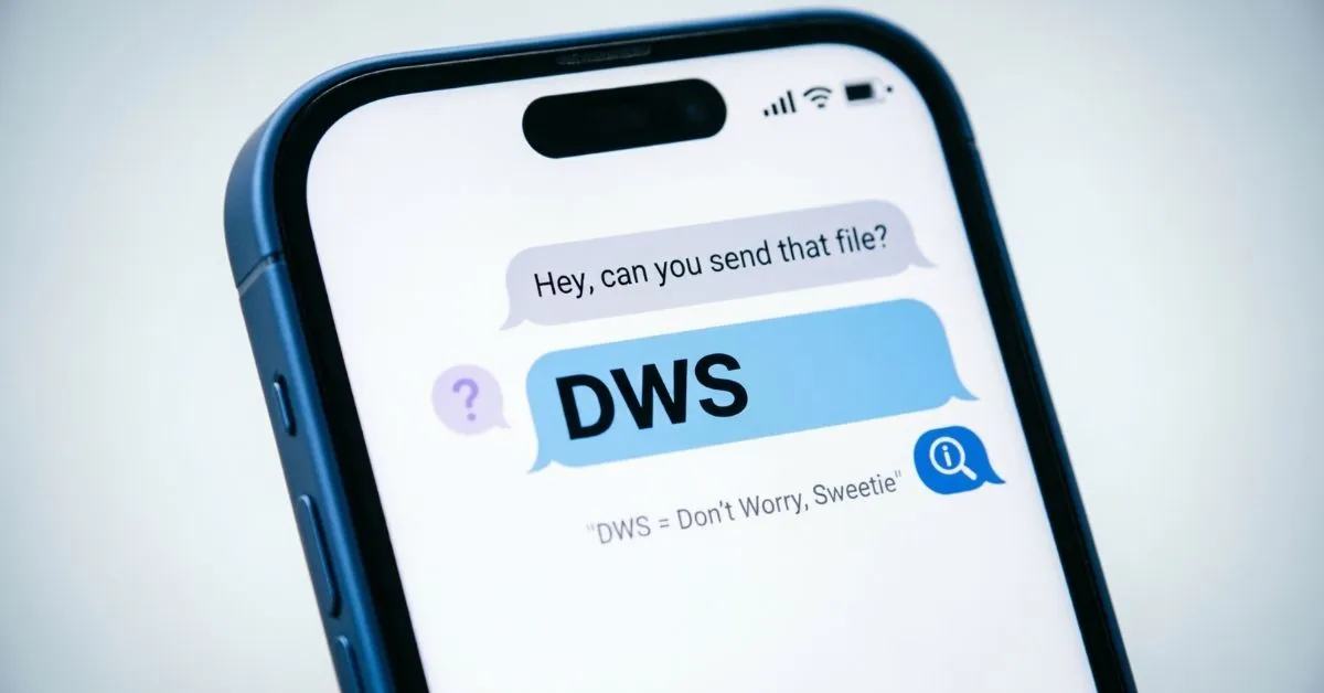 what does dws mean in text
