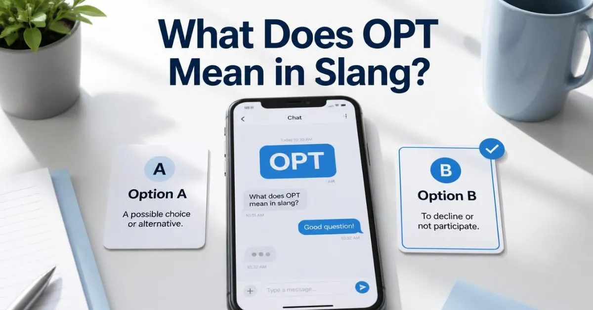 What Does OPT Mean In Slang