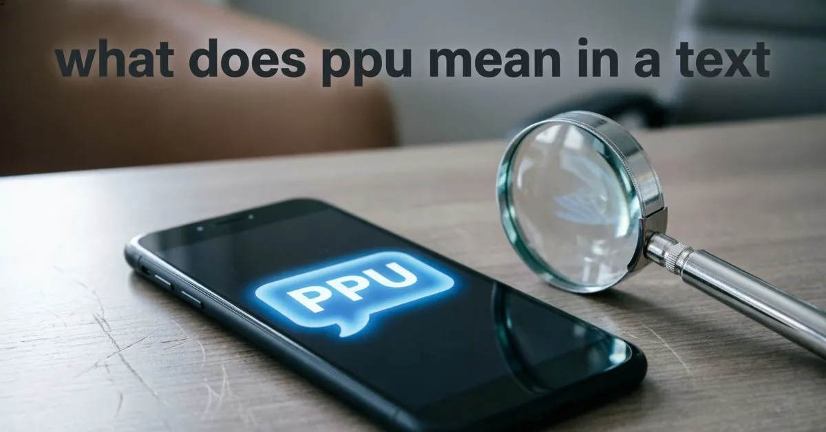 what does ppu mean In a text