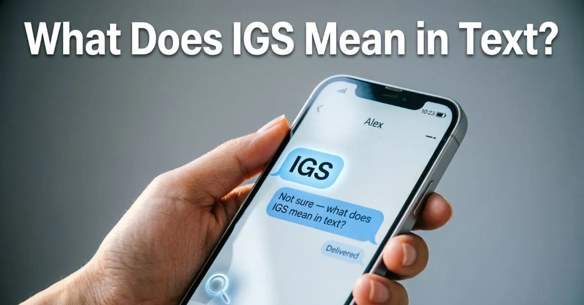 what does igs mean in text