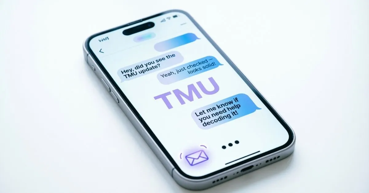 what does tmu mean in text