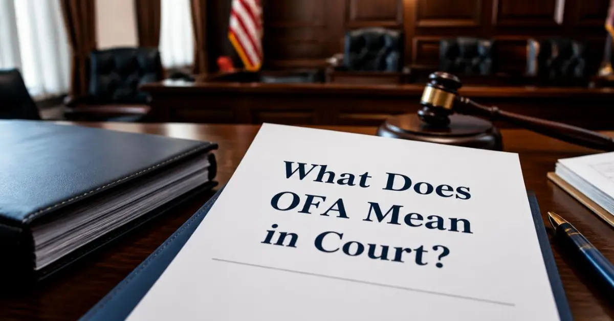 What Does OFA Mean In Court